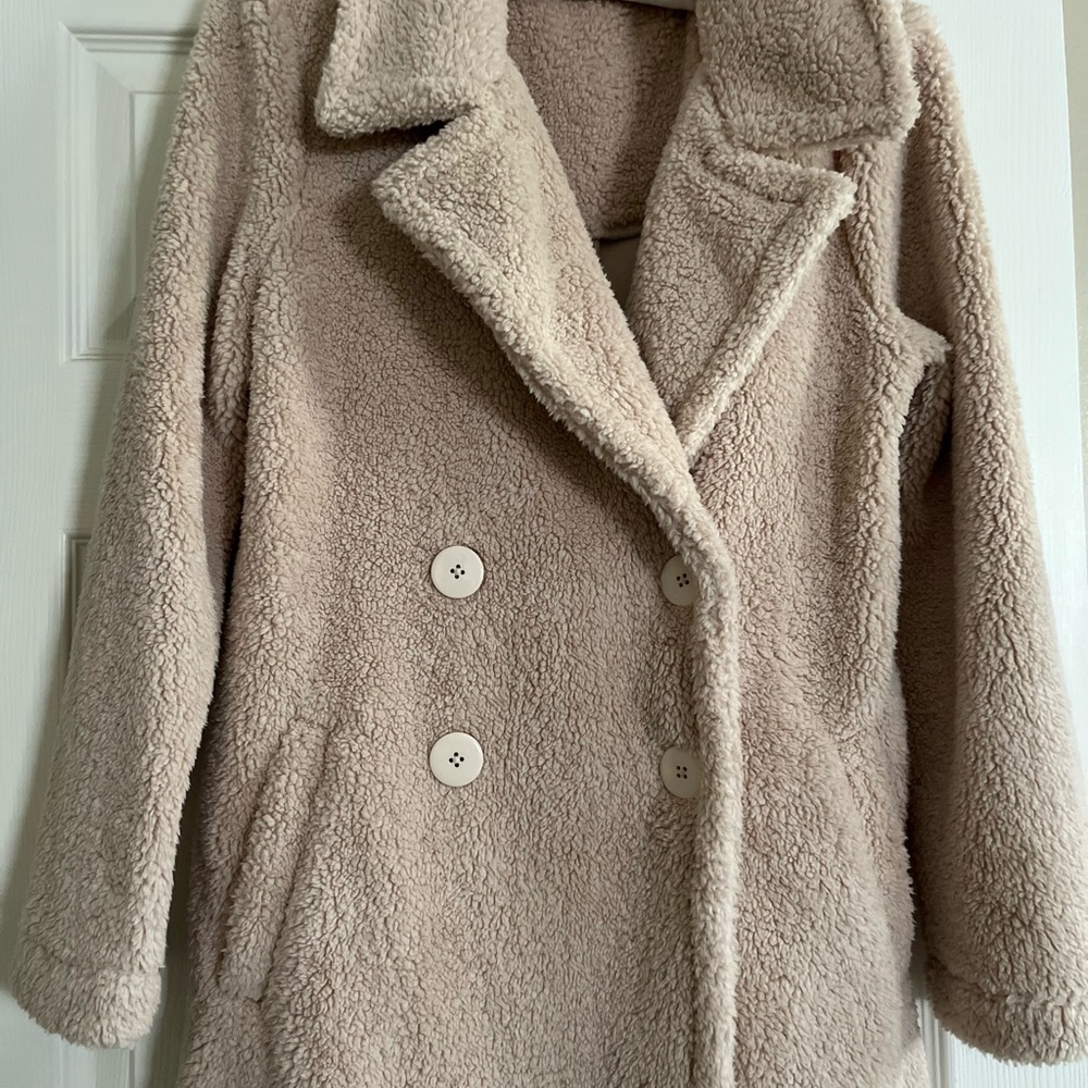 Cozy Tan Sherpa Coat